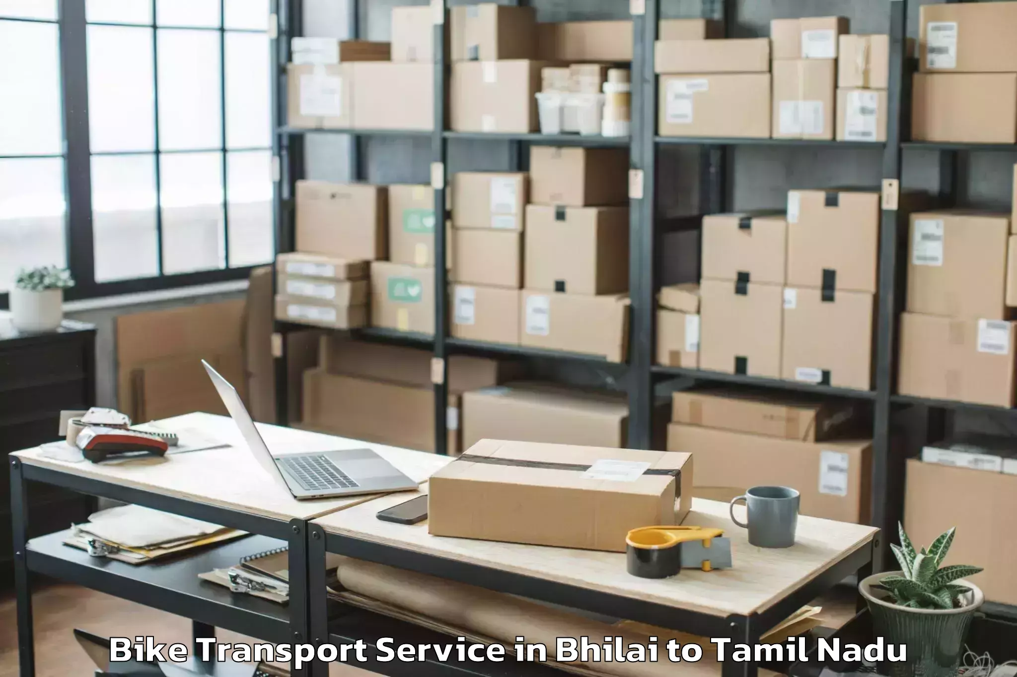 Top Bhilai to Vaniyambadi Bike Transport Available